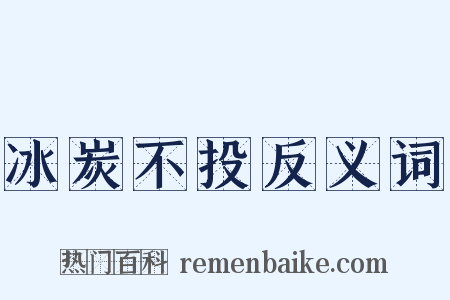 冰炭不投反义词是什么意思的图片